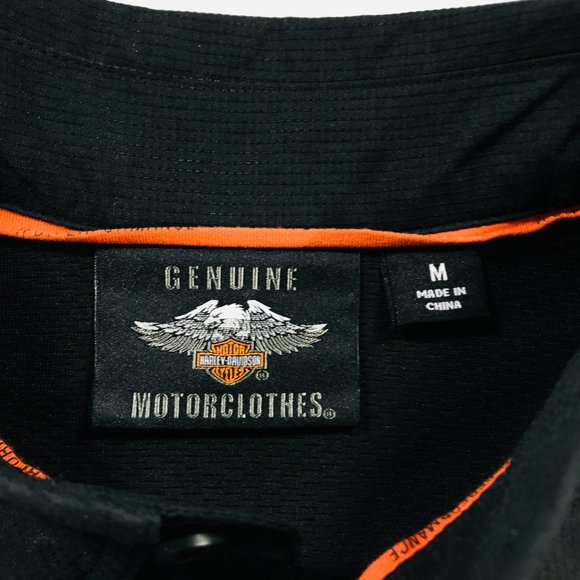 Harley Davidson Vented Performance Willie G Skull Black Shirt Men's Size Medium - Picture 8 of 8